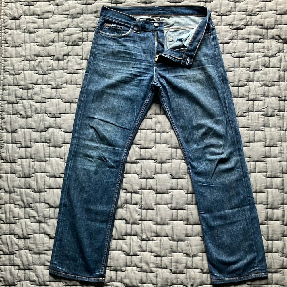 A/X Armani Exchange Classic Blue Straight Jeans
